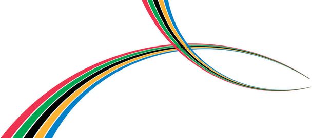 п'ять барвистих динаміків дизайну лінії графіки
 - Вектор, зображення