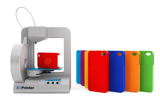 Concepto tecnológico. Impresión moderna de la impresora 3D del hogar Multicolor Mob
 - Foto, imagen
