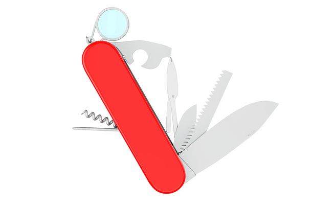 Багатоцільовий кишеньковий ніж. Військовий червоний ніж
 - Фото, зображення
