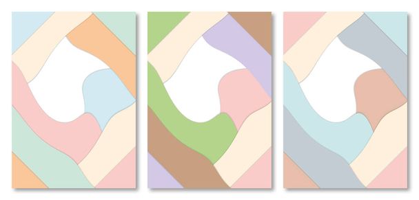 Set of Abstract Pastel Background, design template for book covers, cover design, Every background is isolated. - Photo, Image