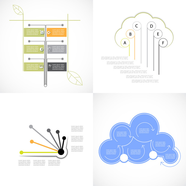 Four templates for your presentation - Vetor, Imagem
