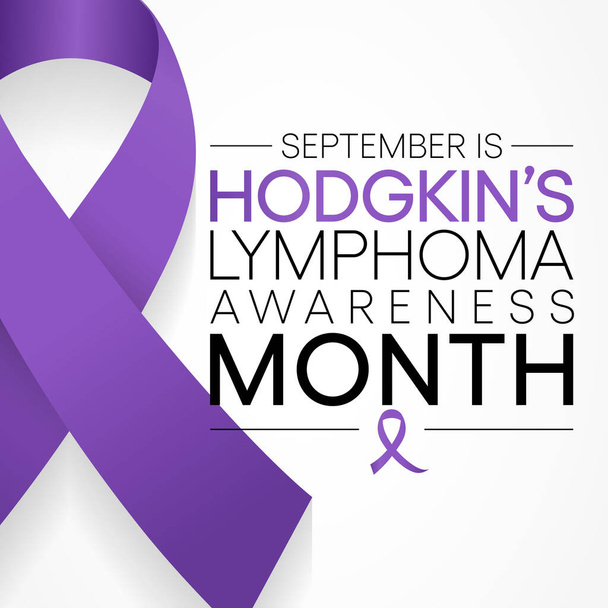 Hodgkin limfóma tudatosság hónap figyelhető meg minden évben szeptemberben, ez egy olyan típusú limfóma, amelyben a rák származik egy adott típusú fehérvérsejtek úgynevezett limfociták. Vektorművészet - Vektor, kép