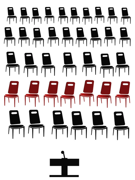 Mustat tuolit
 - Vektori, kuva