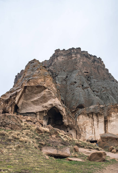 Κάθετη άποψη της αρχαίας Μονής Σελίμ στην Καππαδοκία της Τουρκίας - Φωτογραφία, εικόνα