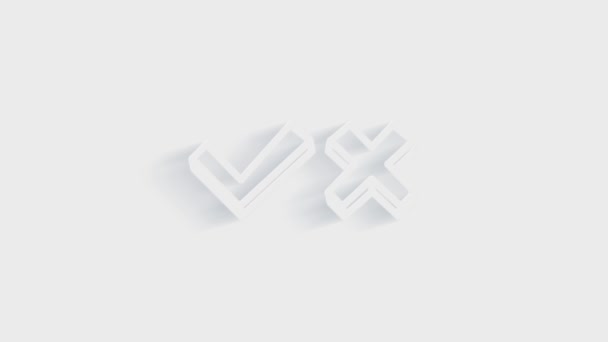 check mark icon isolated on white background. Accounting symbol. Business, education and finance. 4K Video motion graphic animation - Footage, Video