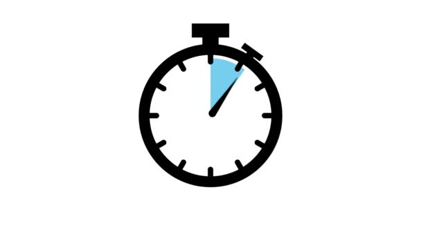 Les 45 minutes, icône du chronomètre. Icône chronomètre dans un style plat, minuterie sur fond couleur. Graphiques de mouvement. - Séquence, vidéo