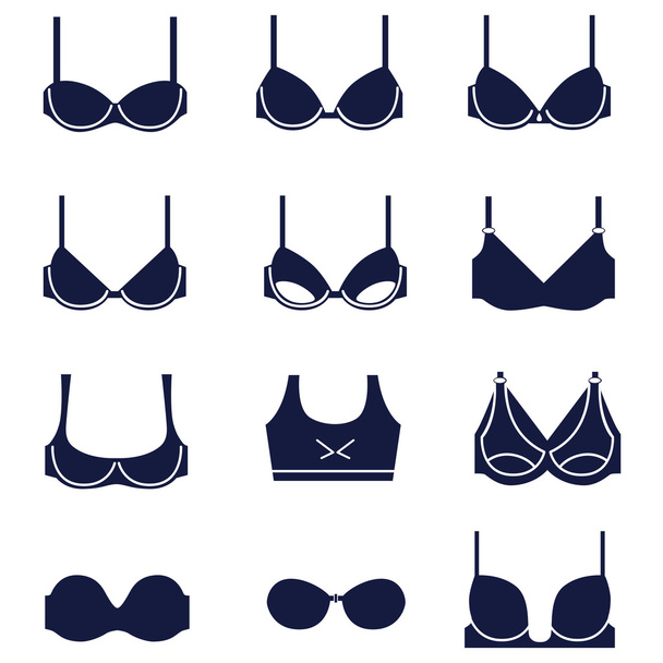 Different types of bras - Vector, Image