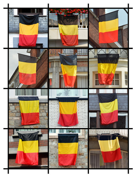 Belgische vlaggen - Foto, afbeelding
