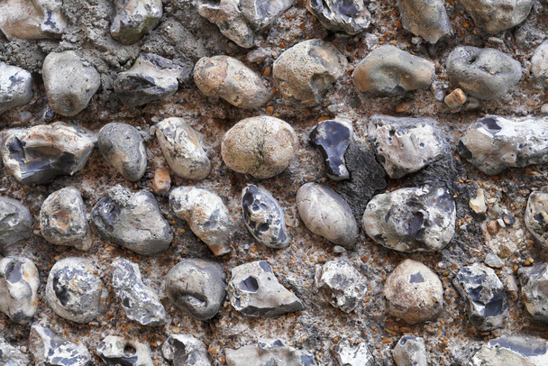 Ściany wykonane z kamieni i kamieni morskich - Zdjęcie, obraz