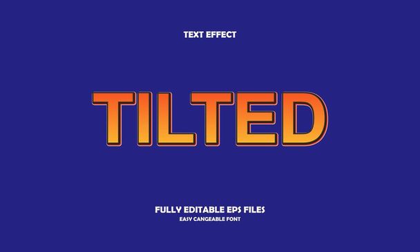 Editable text effect tilted title style - Vector, Image