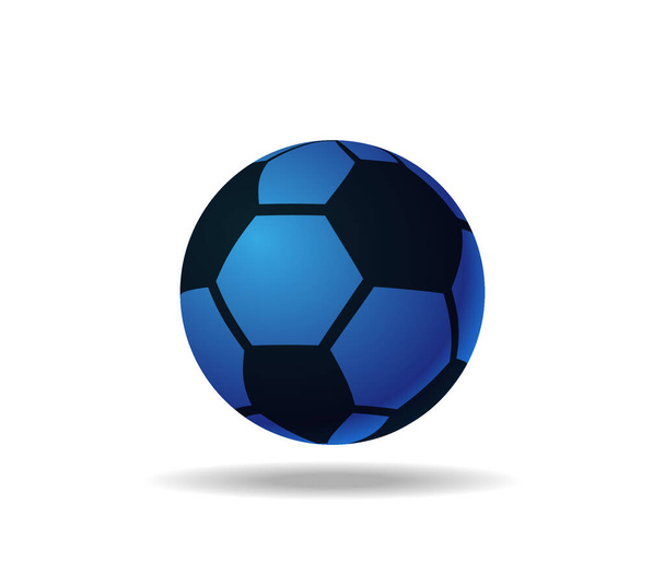 Футбольний м'яч у синьому та чорному кольорах. Медовий гребінець
 - Вектор, зображення