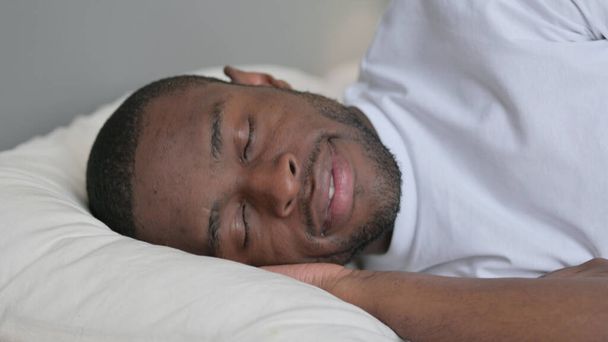 Young African Man Going to Bed, Sleeping  - Photo, Image