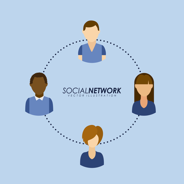 Social network design  - Vector, Image