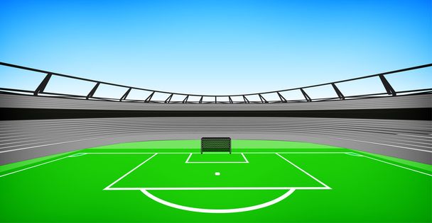 estadio de fútbol vista central con el diseño del cielo mi propio
 - Vector, imagen