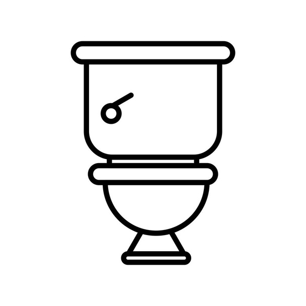 Toaleta wektor linii projekt ikony - Wektor, obraz