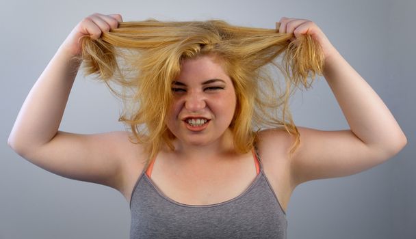Overwhelmed Hair Pulling - Photo, Image