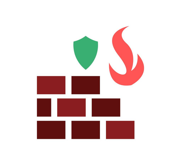 Firewall logo vektör tasarım şablonu - Vektör, Görsel