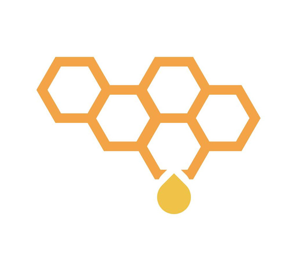 honey comb logo vector design template - Vector, Image