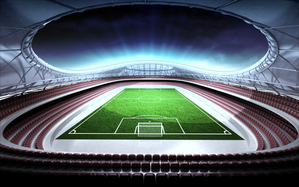Celkový pohled na fotbalový stadion - Fotografie, Obrázek