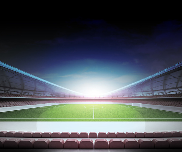 Estadio de fútbol vista horizontal
 - Foto, imagen