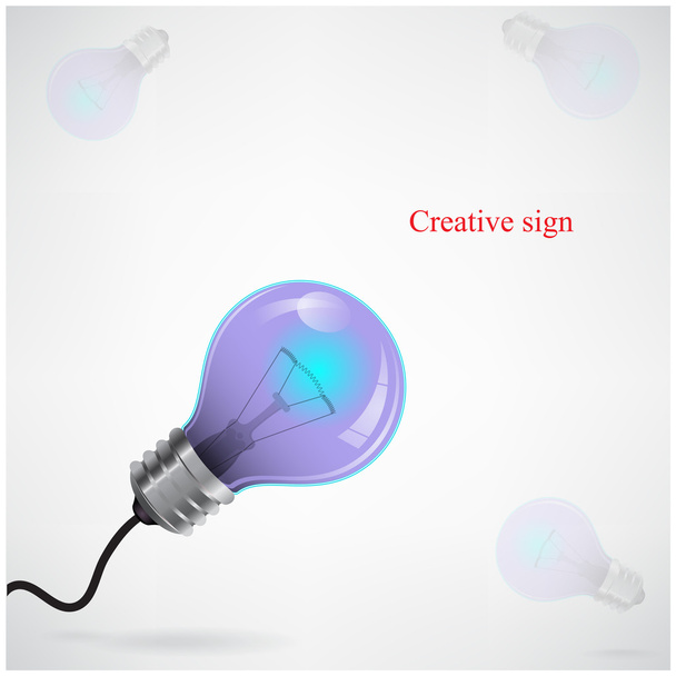 Creative light bulb Idea concept background  - Vector, Image