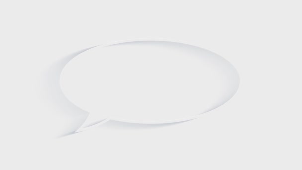An Animation of a Blank empty speech bubbles on white background - Footage, Video