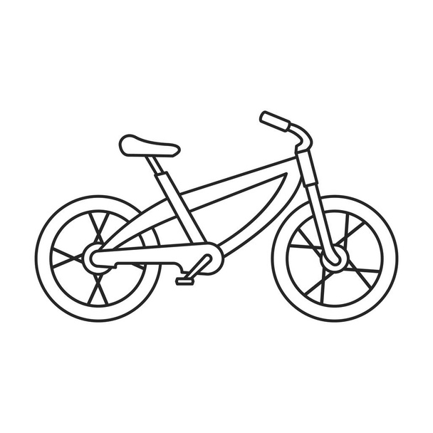 Kerékpár gyermek vektor vázlat ikon. Vektor illusztráció kerékpár gyerekek fehér háttér. Elszigetelt vázlat illusztráció ikon kerékpár gyermek . - Vektor, kép