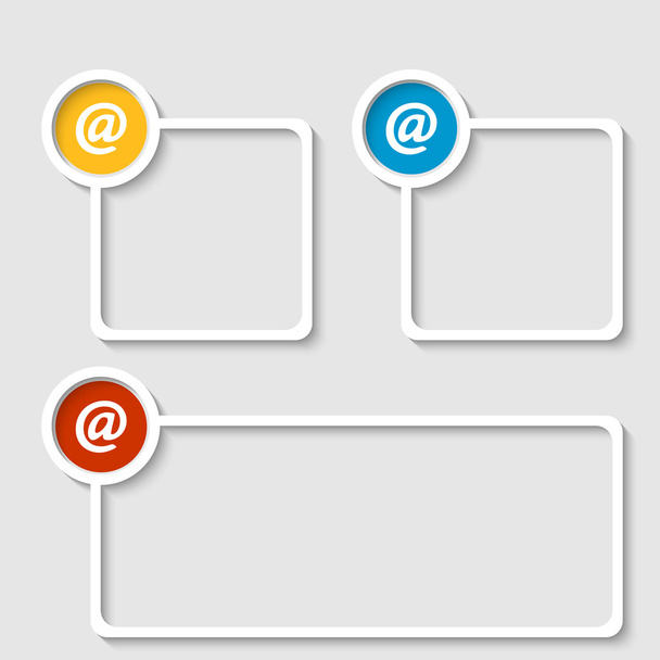 gray frame for any text with  email smbol - Vetor, Imagem