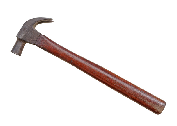 Wood hammer isolated on white background - Photo, Image