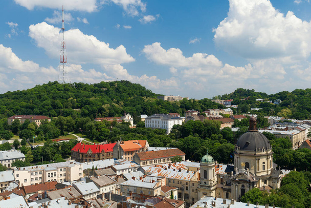 Yazın Avrupa kenti Lviv 'in Panoraması - Fotoğraf, Görsel