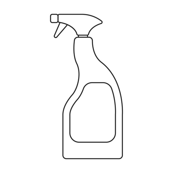 Detergenzien-Vektor-Umrisssymbol. Vektor-Illustrationspuder für Wäsche auf weißem Hintergrund. Isolierte Umrisse illustrieren Ikone des Waschmittels. - Vektor, Bild