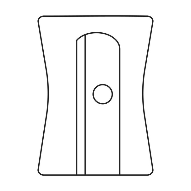 Ceruzahegyező vektor vázlatos ikon. Vektor illusztráció élező penge fehér háttér. A ceruzahegyező elszigetelt vázlatos ábrája. - Vektor, kép