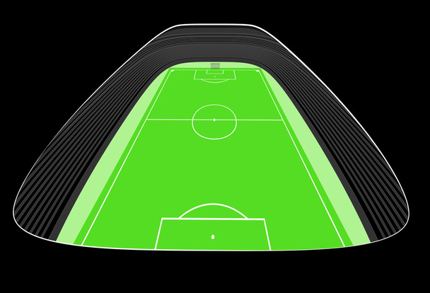 labdarúgó stadion perspektivikus nézet - Vektor, kép
