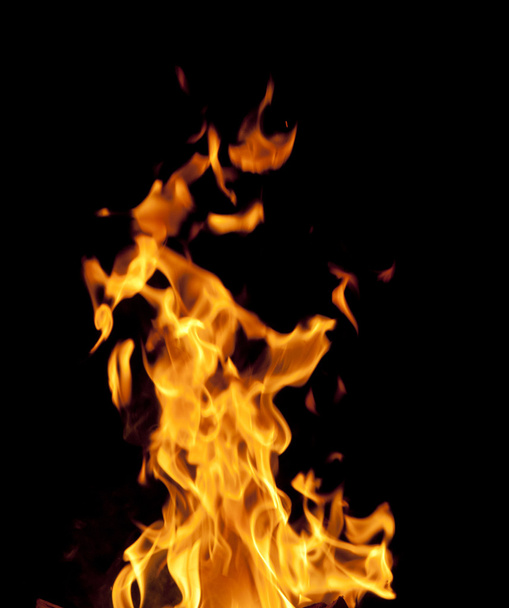 Fire isolated on black - Фото, зображення