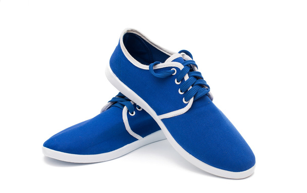 blauw sport schoenen - Foto, afbeelding