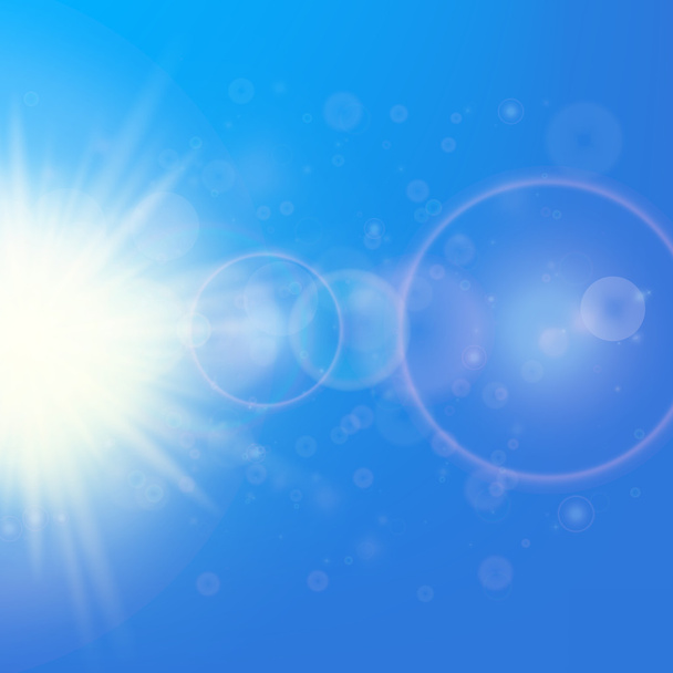 Güneş objektif parlama şablonu ile - Vektör, Görsel
