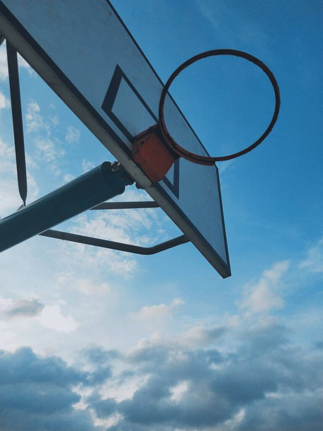 basketball ball on the sky background - Fotó, kép