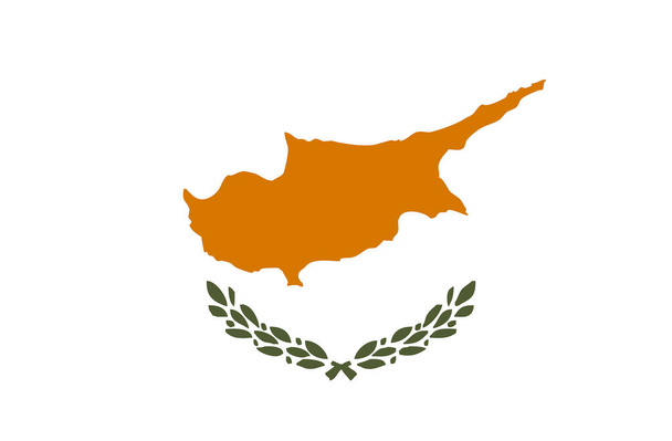 Vektorikuvitus. Kyproksen lippu tulostettavaksi.  - Vektori, kuva