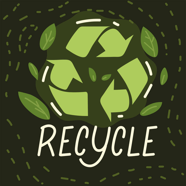símbolo de reciclaje de ecológicamente - Vector, imagen