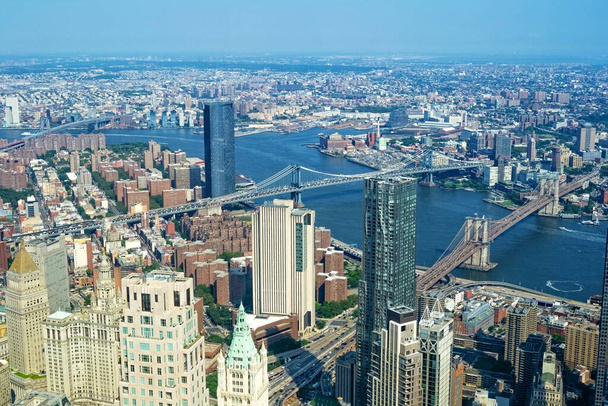Pohled na New York City, Manhattan a Brooklyn z observatoře One World. - Fotografie, Obrázek