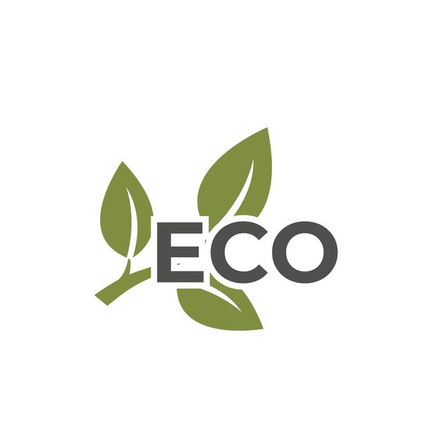 eco icon. eco friendly, natural, ecology, green and environment symbol. vector color image - Vector, Image