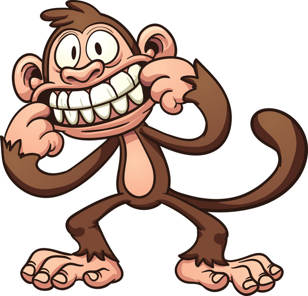 σκωπτική μαϊμού - Διάνυσμα, εικόνα