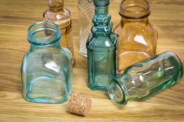 Vintage glass bottles - Foto, imagen