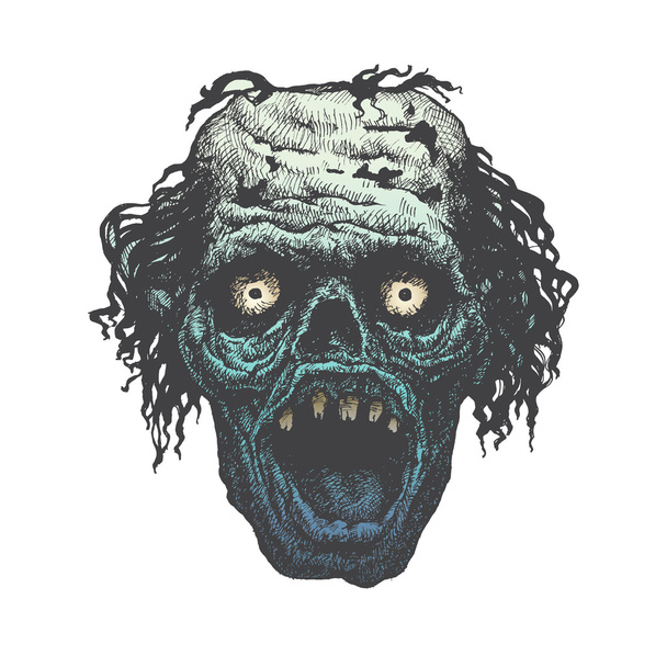 Affiche Éclosion de zombies. Illustration vectorielle
 - Vecteur, image