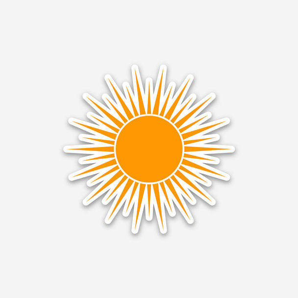 икона солнца. Плоский дизайн изолированное солнце  - Фото, изображение