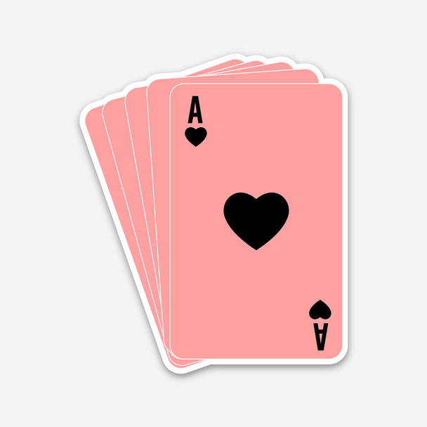 Poker Love Card Valentine Ilustração Ícone Material ideal  - Foto, Imagem