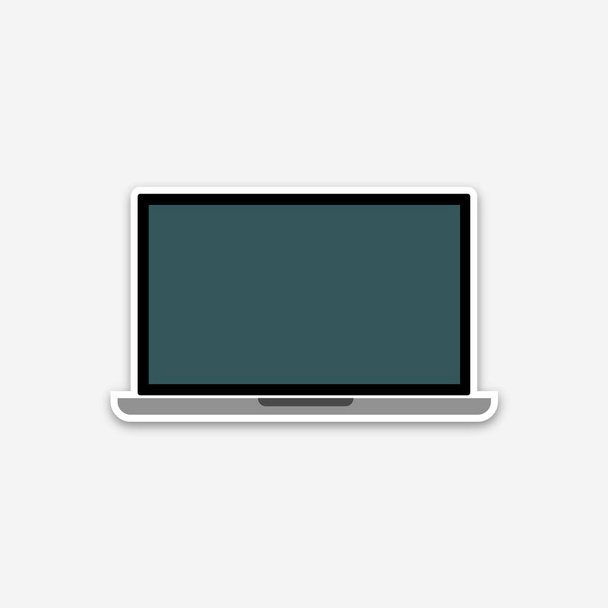 ordenador portátil aislado icono ilustración - Foto, Imagen