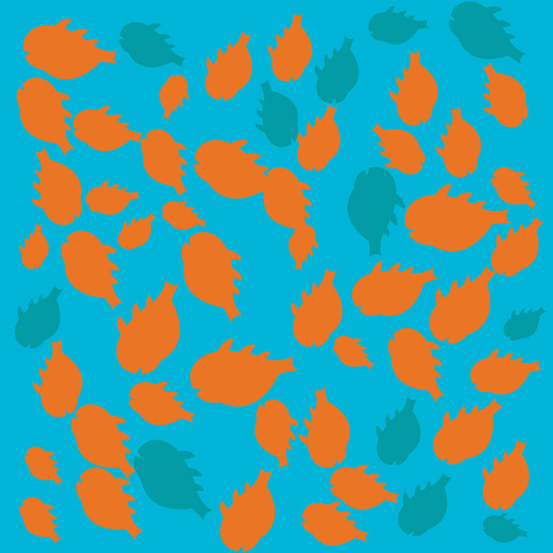 Patrón de peces sobre fondo azul. Peces lindos - Foto, imagen