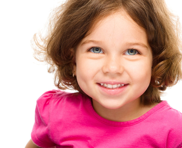 Portrait of cheerful little girl - Фото, зображення