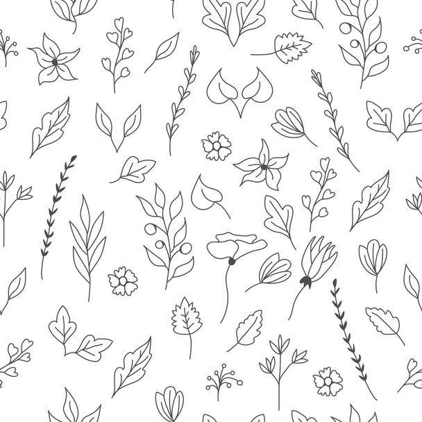 Seamless floral pattern for texture, textiles and simple backgrounds. Vector illustration - Vector, imagen